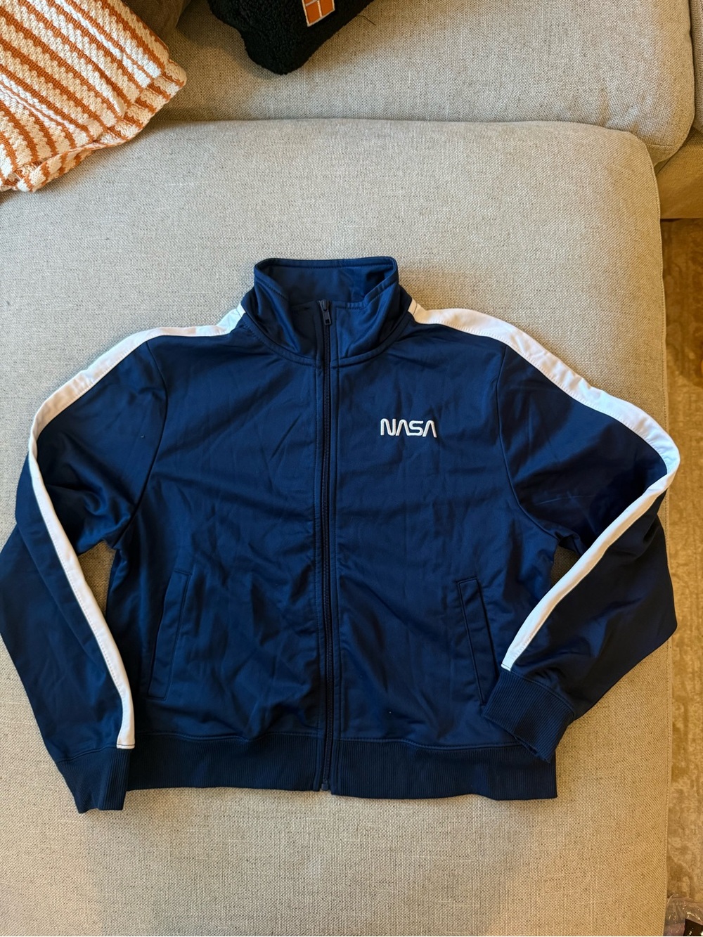 Mighty Fine Navy Jacket with White Stripes